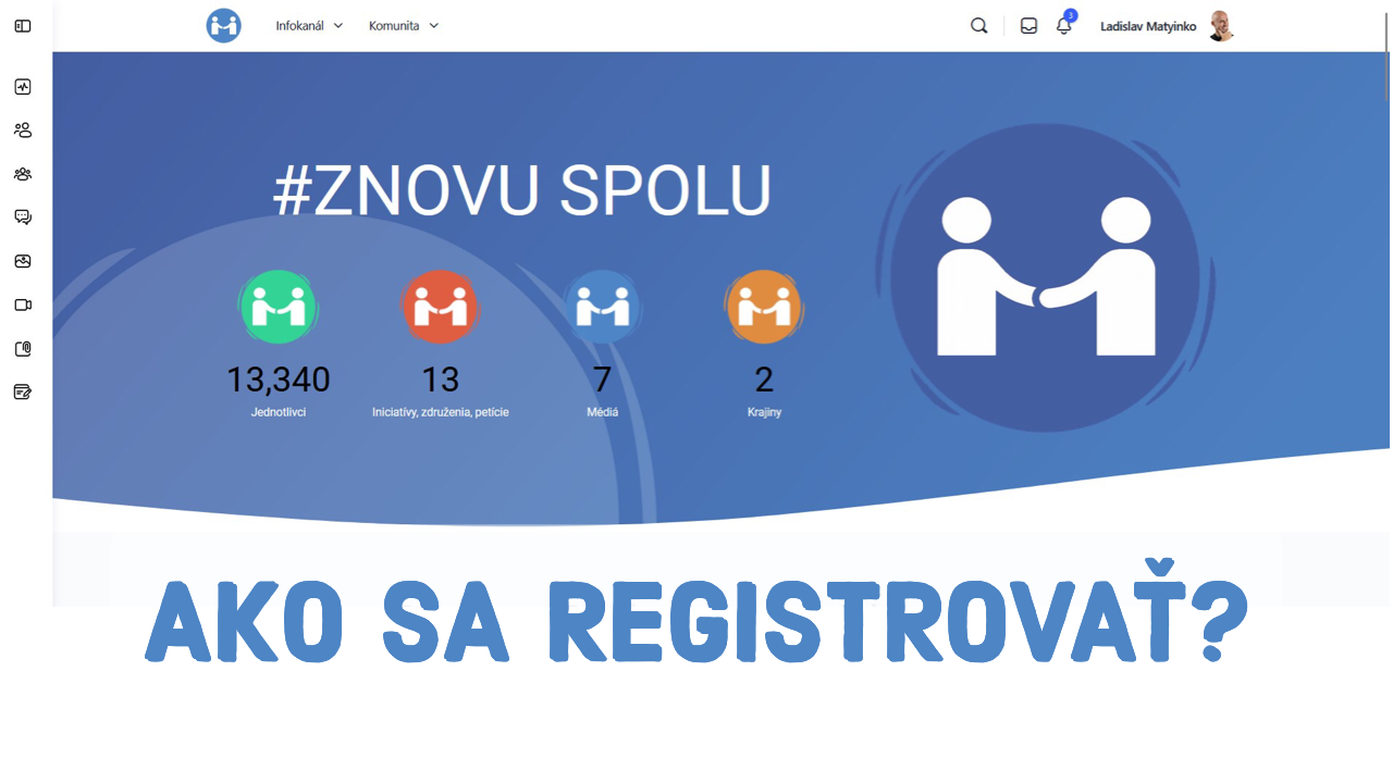 ZNOVU SPOLU – Ako sa zaregistrovať na portáli? Z mobilu aj z PC – VIDEO